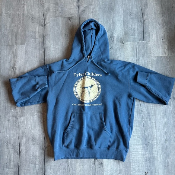 Other - Tyler Childers Hoodie – “Can I Take My Hounds to Heaven?” Blue Graphic-Size XL